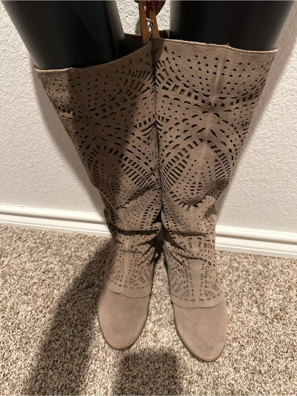 Naughty Monkey Knee Boots - Taupe